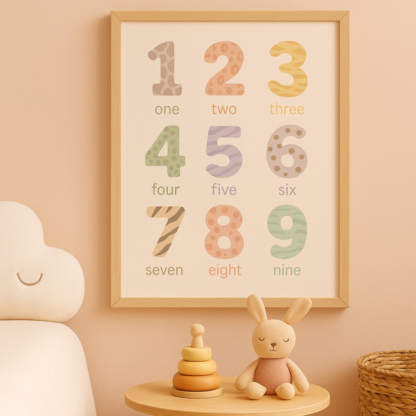 Kids numbers wall art